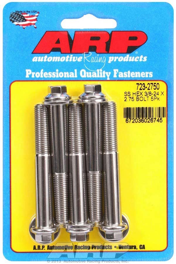 ARP S/S Bolt Kit - 6pt (5) 3/8-24 x 2.750 723-2750
