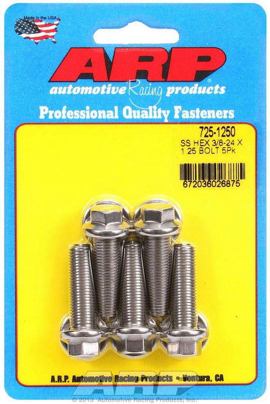 ARP S/S Bolt Kit - 6pt (5) 3/8-24 x 1.250 725-1250
