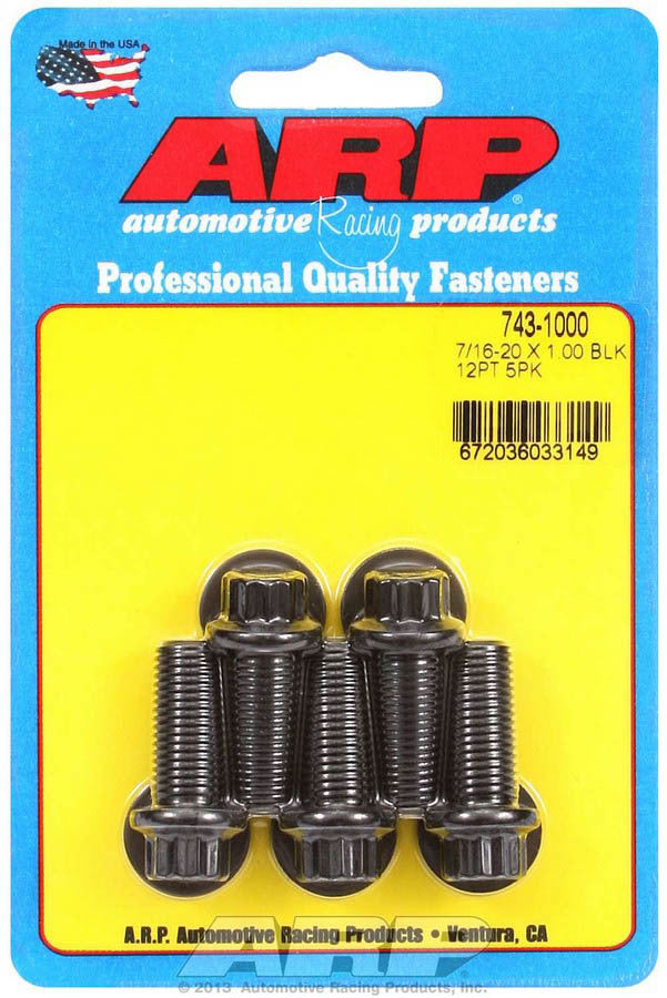 ARP Bolt Kit - 12pt (5) 7/16-20 x 1.000 743-1000