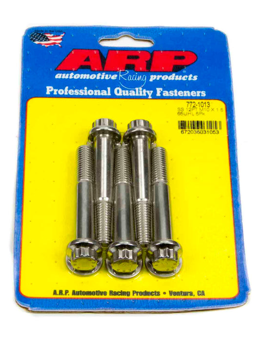 ARP S/S Bolt Kit - 12pt (5) 10mm x 1.5 x 65mm 772-1013