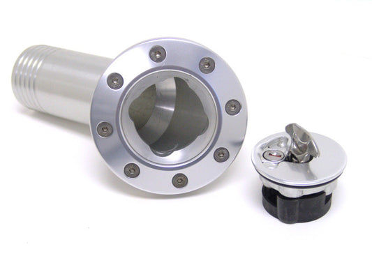 Ridetech Billet Locking Gas Filler Neck/Cap, Clear Anodized, 67-68 Camaro