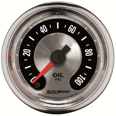 AutoMeter 2-1/16 American Muscle Oil Pressure Gauge 0-100 psi