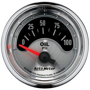 AutoMeter 2-1/16 American Muscle Oil Pressure Gauge 0-100 psi