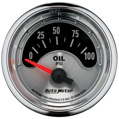 AutoMeter 2-1/16 American Muscle Oil Pressure Gauge 0-100 psi