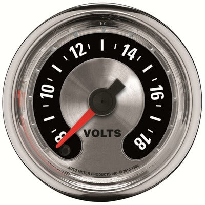 AutoMeter 2-1/16 American Muscle Voltmeter Gauge 8-18V