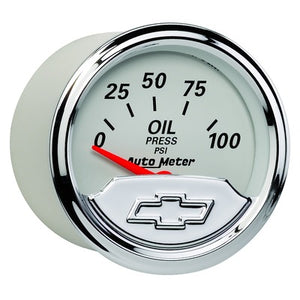 AutoMeter 2-1/16 Gauge Oil Pressure Gauge 100 psi Chevrolet