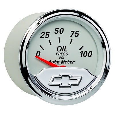 AutoMeter 2-1/16 Gauge Oil Pressure Gauge 100 psi Chevrolet