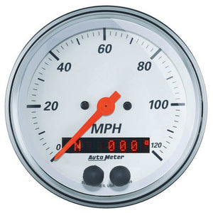 AutoMeter 3-3/8" Speedometer 120mph GPS Arctic White Series