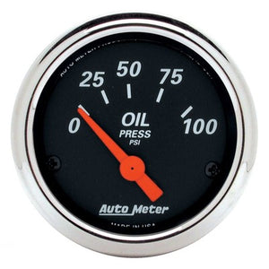 AutoMeter 2-1/16 Oil Pressure Gauge - 0-100 psi