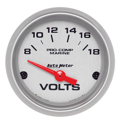 AutoMeter 2-1/16 Ultra Lite Marine Voltmeter 8-18 Volts