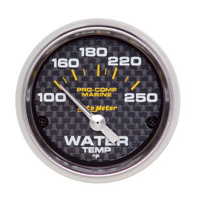 AutoMeter 2-1/16 Water Temp Gauge 100-250F C/F Marine