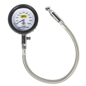 AutoMeter Tire Pressure Gauge 0-100 psi Analog w/Bleed Valve