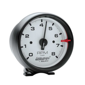 AutoMeter 3-3/4" White Face Tach, Black Cup