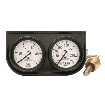 AutoMeter 2-1/16in Oil/Water Gauge Console