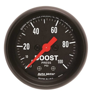 AutoMeter 2-1/16in Z-Series Boost Gauge 0-100 psi