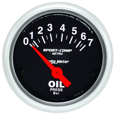 AutoMeter 2-1/16 Mini S/C Oil Pressure Gauge - Metric