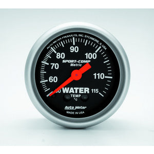 AutoMeter 2-5/8" Sport-Comp Water Temp Gauge - Metric