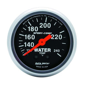 AutoMeter 2-1/16in Sport-Comp Water Temp Gauge 120-240 Degrees