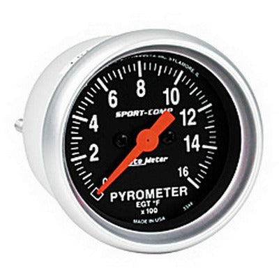 AutoMeter 2-1/16in Sport-Comp EGT Pyrometer 0-1600 Degrees