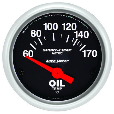 AutoMeter 2-1/16 S/C Oil Temp Gauge 60-170c