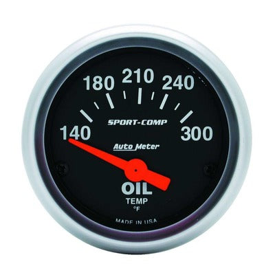 AutoMeter 2-1/16in Sport-Comp Oil Temp Gauge 140-300 Degrees