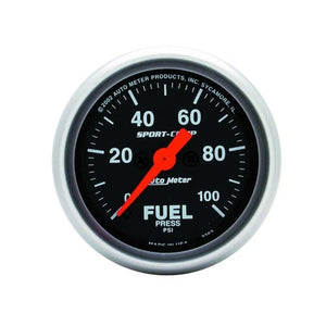 AutoMeter Sport-Comp 2 1/16" Fuel Pressure Gauge 0-100 psi Electrical