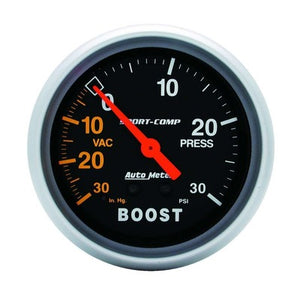 AutoMeter Sport-Comp Boost 30" HG/30 psi