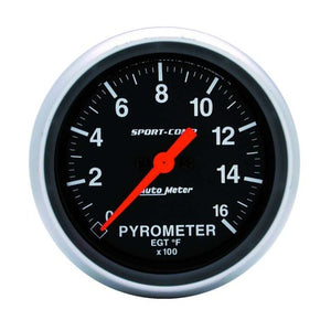 AutoMeter 2-5/8" S/C EGT Pyrometer Kit 0-1600