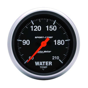 AutoMeter Sport-Comp 2-5/8" Water Temp Gauge 60-210 F Mechanical