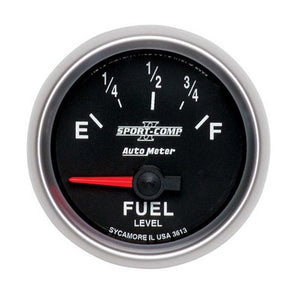 AutoMeter 2-1/16in Sport-Comp II Fuel Level Gauge 0-90 hms