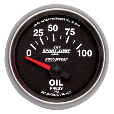 AutoMeter 2-1/16in Sport-Comp II Oil Pressure Gauge 0-100 psi