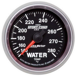 AutoMeter 2-1/16in Sport-Comp II Water Temp Gauge 140-280 Degrees