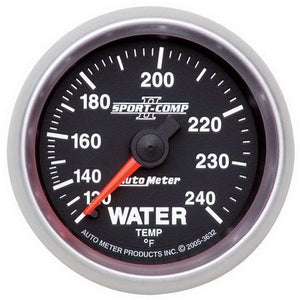 AutoMeter 2-1/16in Sport-Comp II Water Temp Gauge 120-240 Degrees