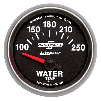 AutoMeter 2-1/16in Sport-Comp II Water Temp Gauge 100-250 Degrees