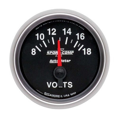 AutoMeter 2-1/16in Sport-Comp II Voltmeter 8-18V