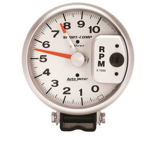 AutoMeter 5" 10000 RPM Silver Tach