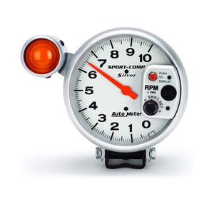 AutoMeter 5" 10000 RPM Silver Tach