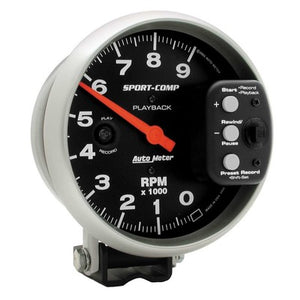 AutoMeter 5" Sport-Comp 9000 RPM Playback Tach