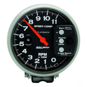 AutoMeter 5" Sport-Comp 11000 RPM Playback Tach