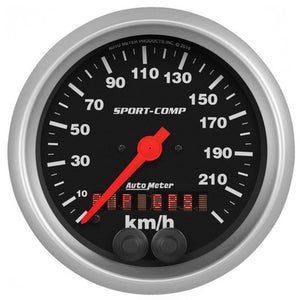 AutoMeter Speedometer 3-3/8" Sport-Comp 225 kph