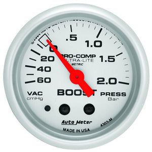 AutoMeter 2-1/16 Vacuum/Boost Gauge - 60cm hg