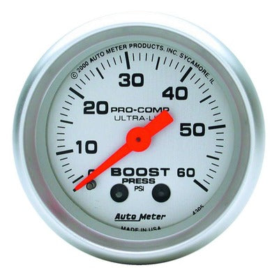 AutoMeter 2-1/16in Ultra-Lite Boost Gauge 0-60 psi