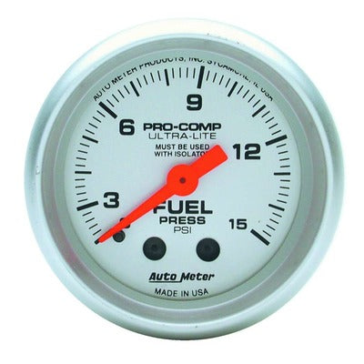 AutoMeter 2-1/16 Mini Ultralite Fuel Pressure Gauge