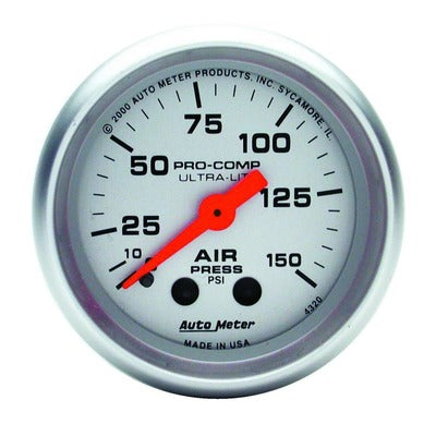 AutoMeter 2-1/16in Ultra-Lite Air Pressure Gauge 0-150 psi