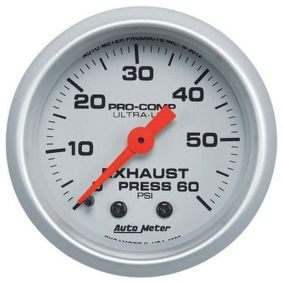 AutoMeter Exhaust Pressure Gauge Ultra-Lite 0-60 psi