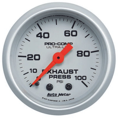 AutoMeter Exhaust Pressure Gauge Ultra-Lite 0-100 psi