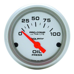 AutoMeter 2-1/16in Ultra-Lite Oil Pressure Gauge 0-100 psi