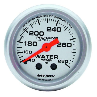 AutoMeter 2-1/16in Ultra-Lite Water Temp Gauge 140-280 Degrees