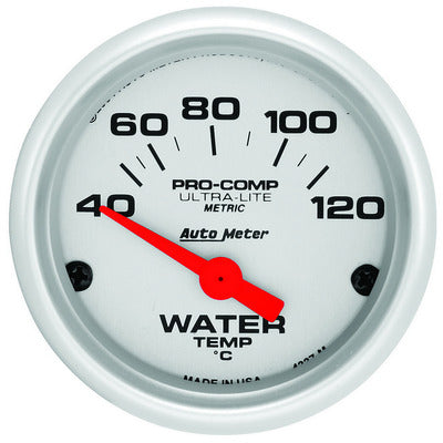 AutoMeter 2-1/16 U/L Water Temp Gauge - Metric 40-120C