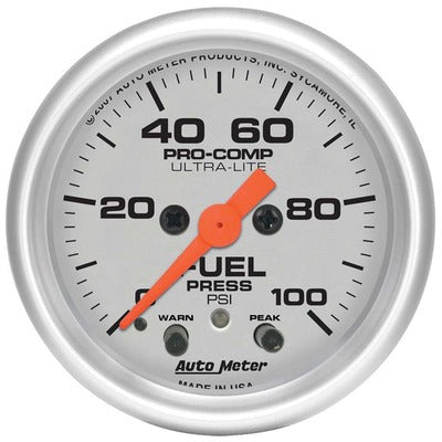 AutoMeter 2-1/16 U/L Fuel Pressure Gauge 0-100 psi